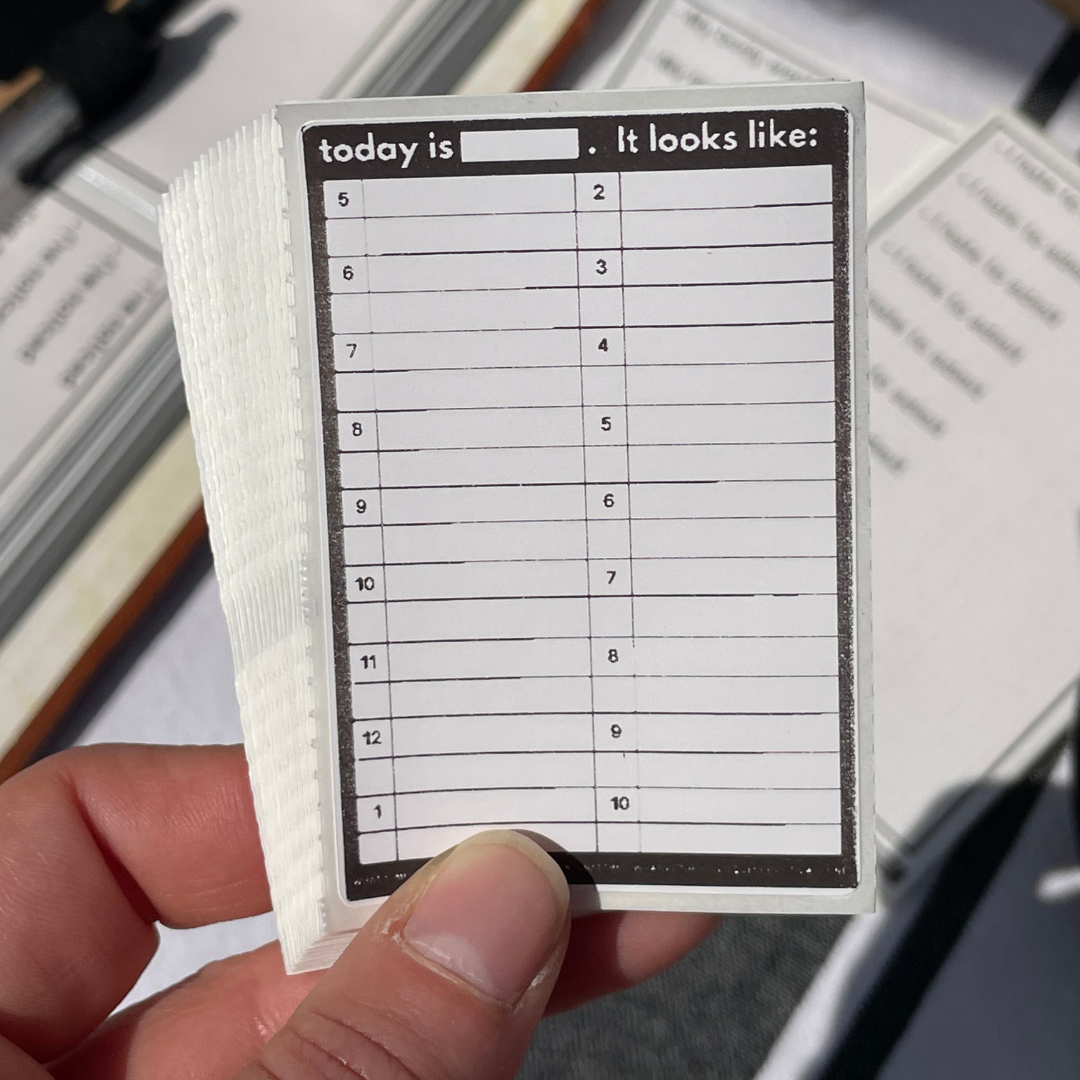 MINI daily time blocking sticker (5am-10pm)