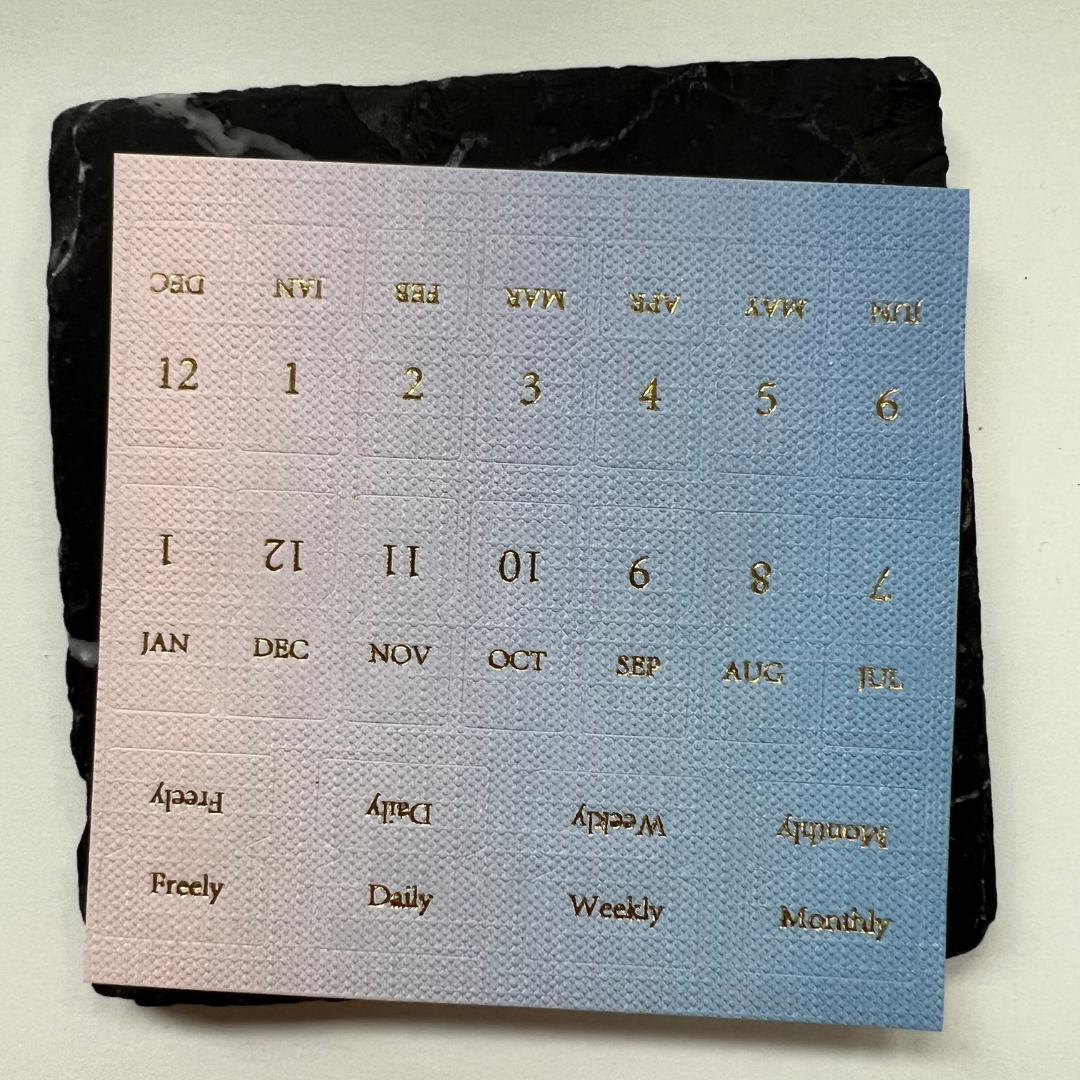 Calendar Linen Tab stickers
