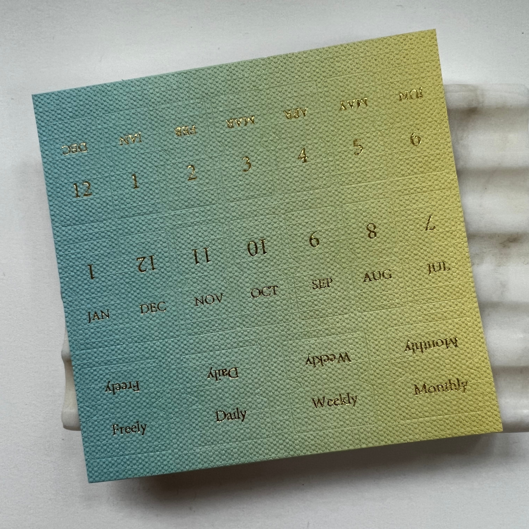 Calendar Linen Tab stickers