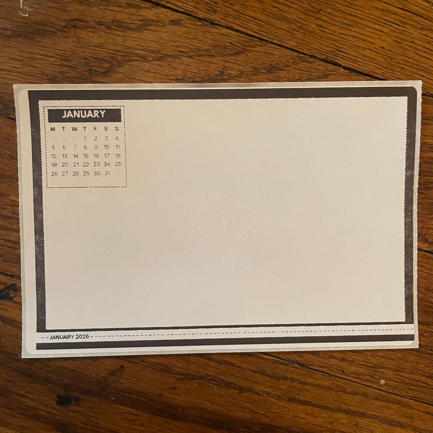 2026 Monthly Sandbox style Calendar Stickers