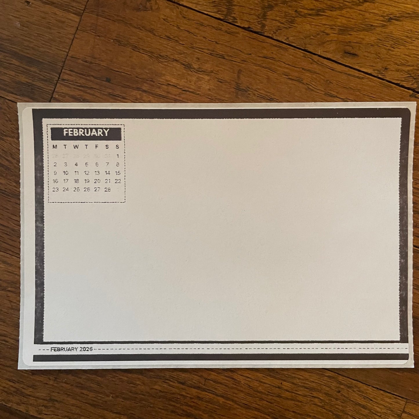 2026 Monthly Sandbox style Calendar Stickers