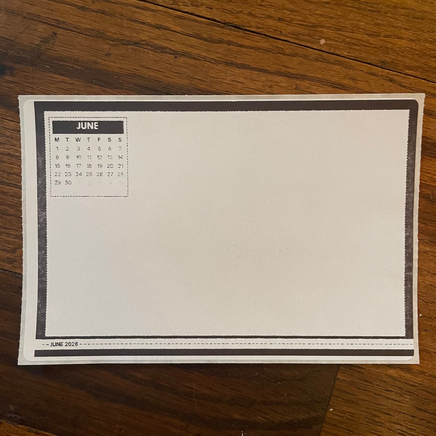 2026 Monthly Sandbox style Calendar Stickers