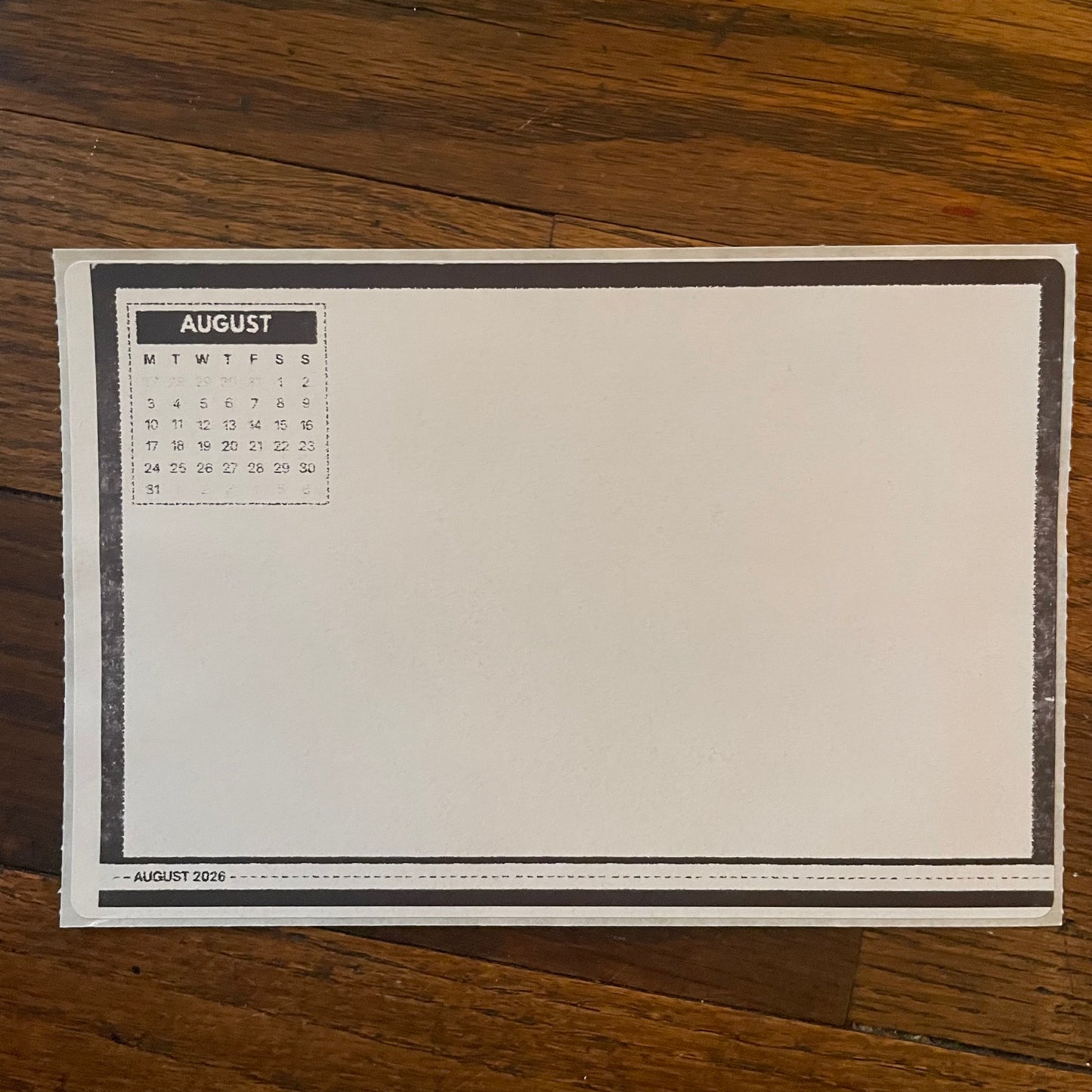 2026 Monthly Sandbox style Calendar Stickers