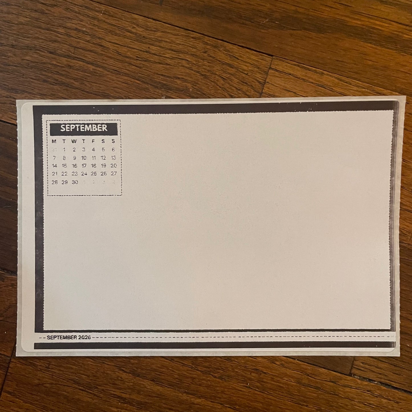 2026 Monthly Sandbox style Calendar Stickers