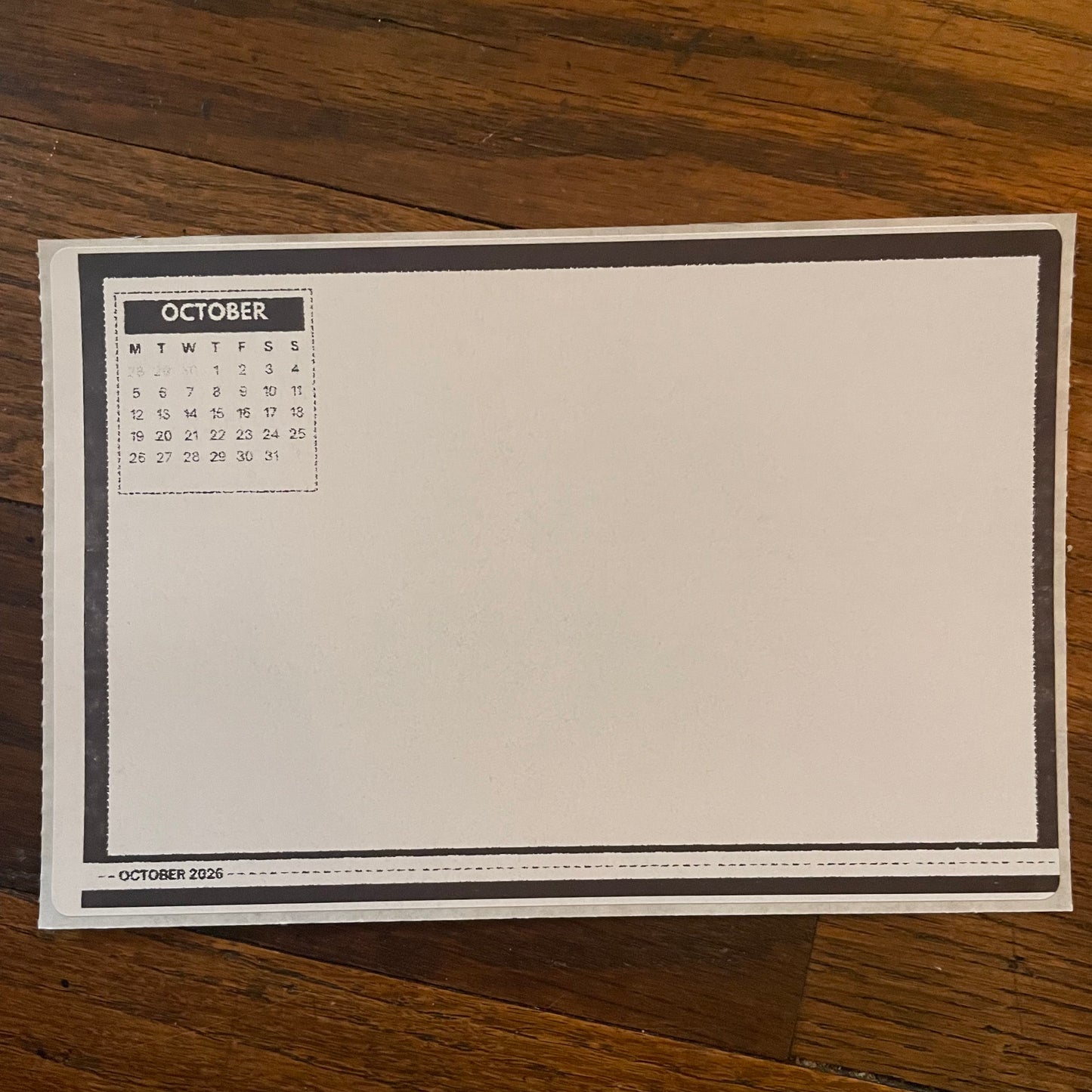 2026 Monthly Sandbox style Calendar Stickers