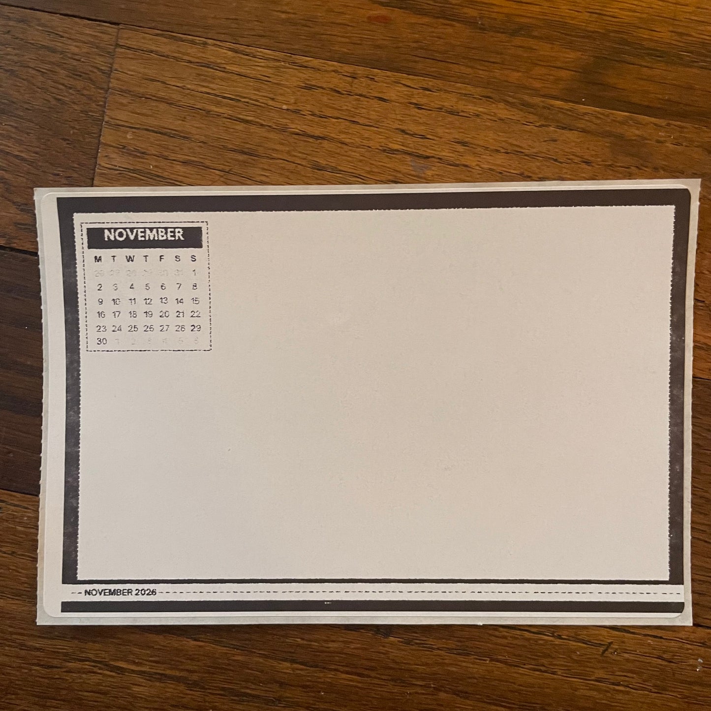 2026 Monthly Sandbox style Calendar Stickers