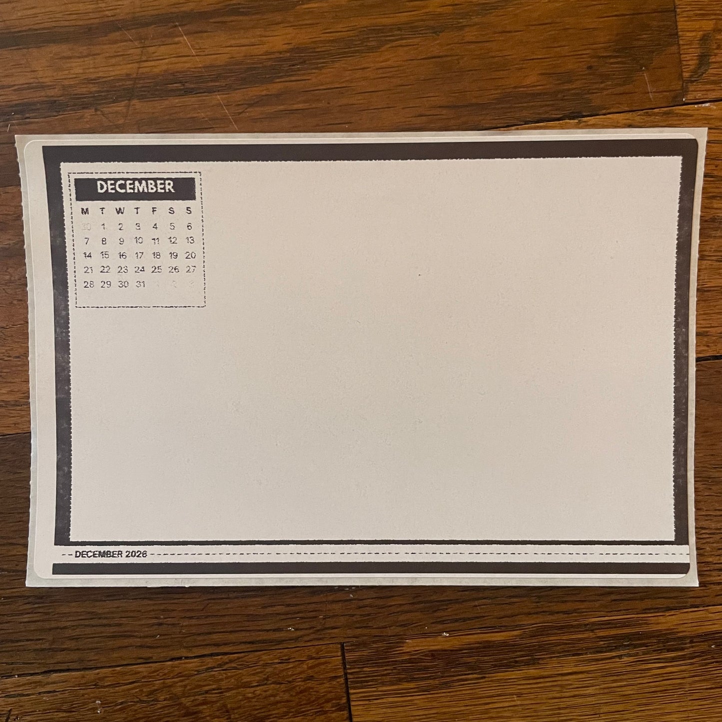 2026 Monthly Sandbox style Calendar Stickers