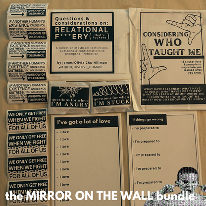 Bundle - MIRROR ON THE WALL - a bundle of stickers to notice my part in all this