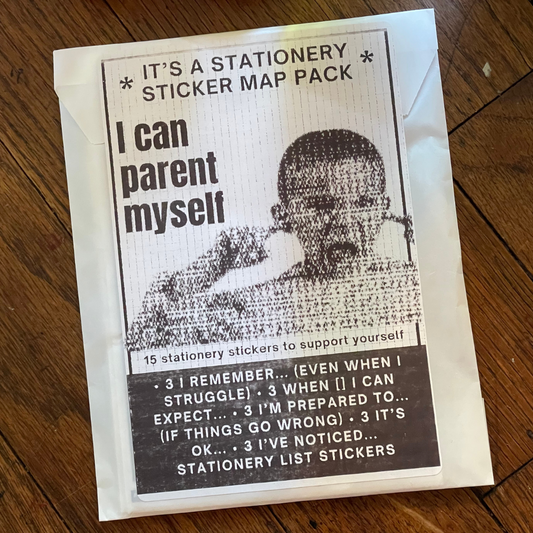 I can parent myself *a stationery sticker map pack*