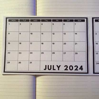 2024 Grid Calendar Stickers