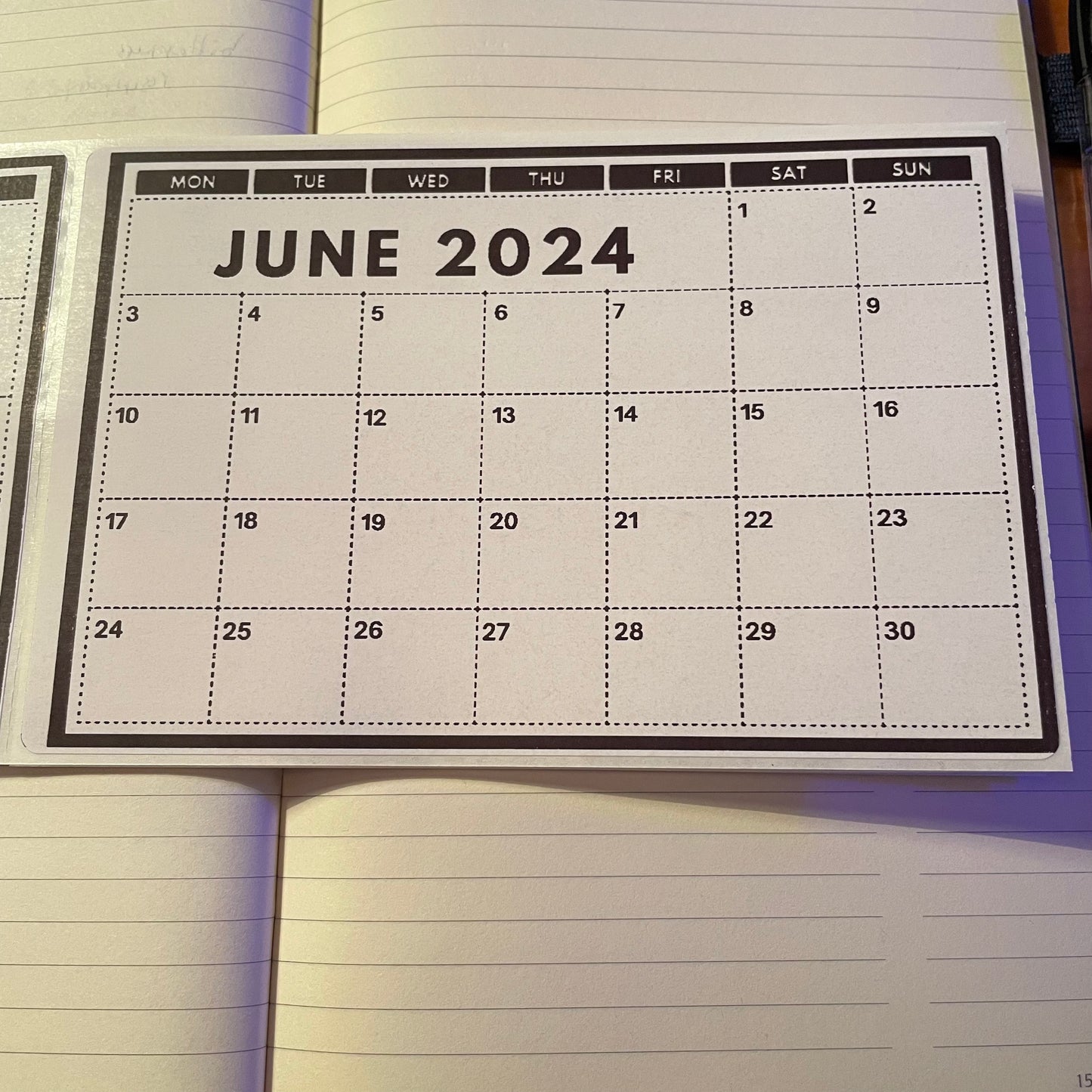 2024 Grid Calendar Stickers