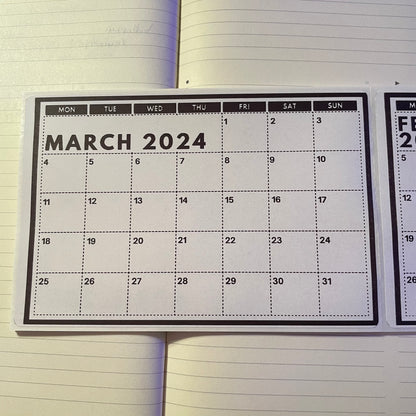 2024 Grid Calendar Stickers