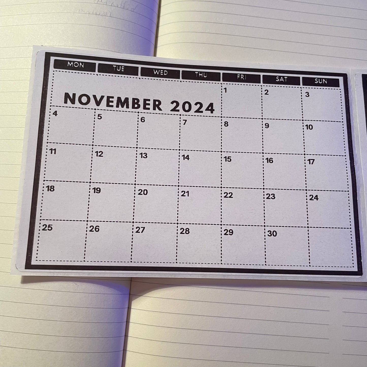 2024 Grid Calendar Stickers