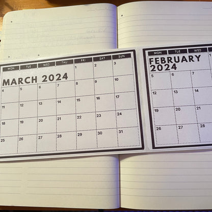 2024 Grid Calendar Stickers