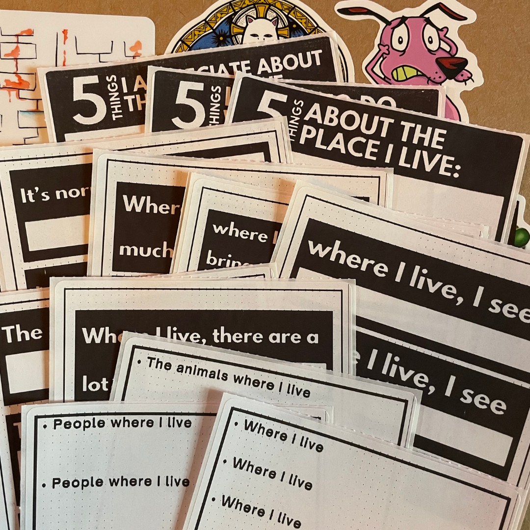 Considering Where I Live: Sticker prompts to capture the character of where you live.