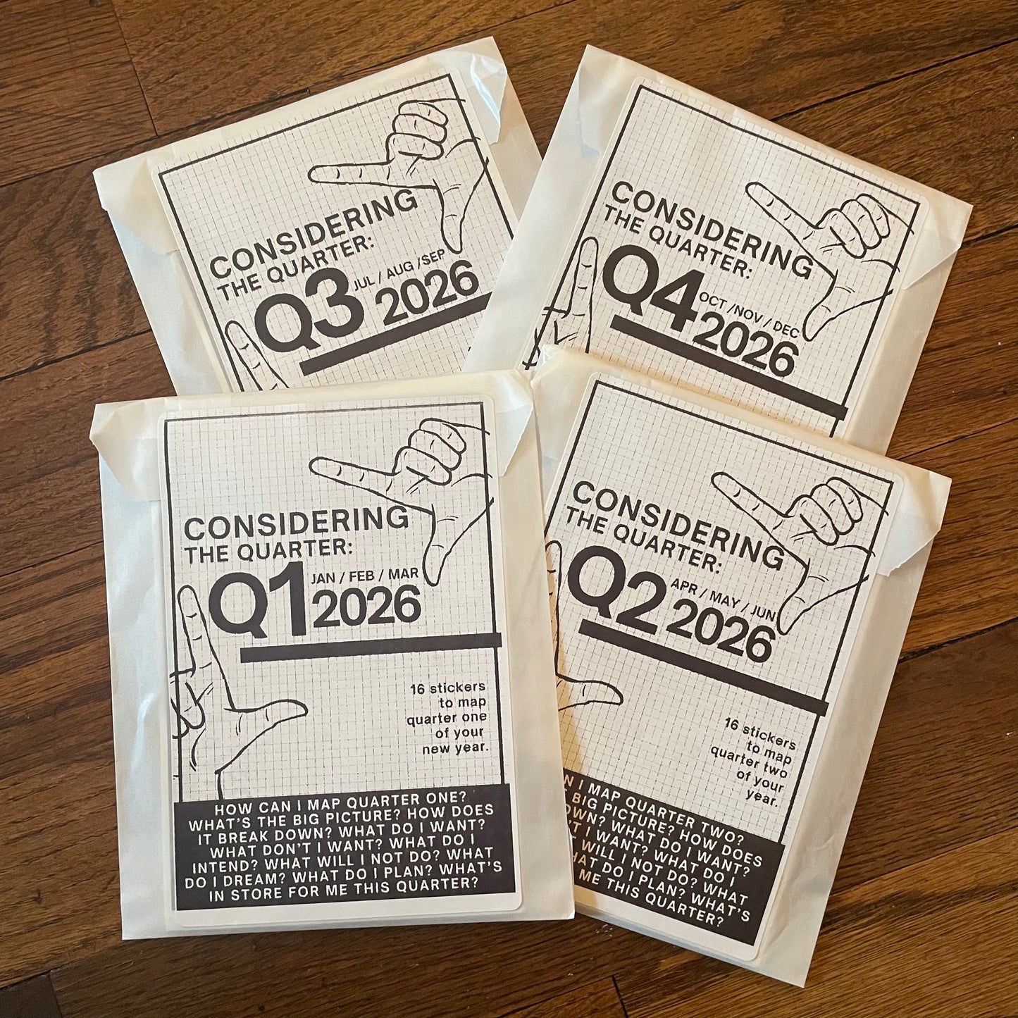 CONSIDERING 2026: Quarterly Mapping Stationery Sticker packs
