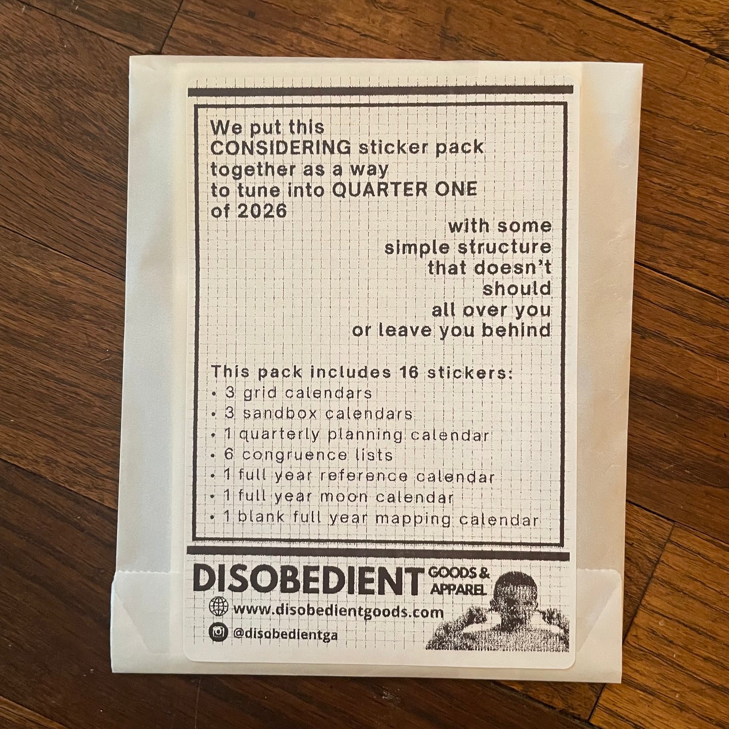 CONSIDERING 2026: Quarterly Mapping Stationery Sticker packs