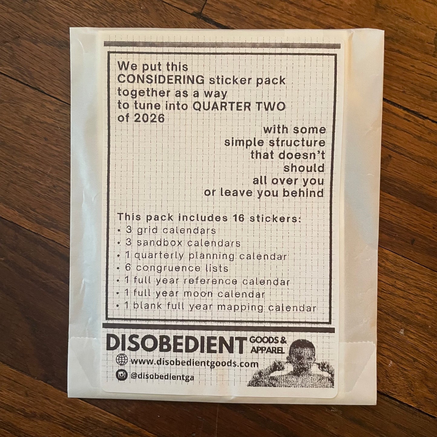 CONSIDERING 2026: Quarterly Mapping Stationery Sticker packs