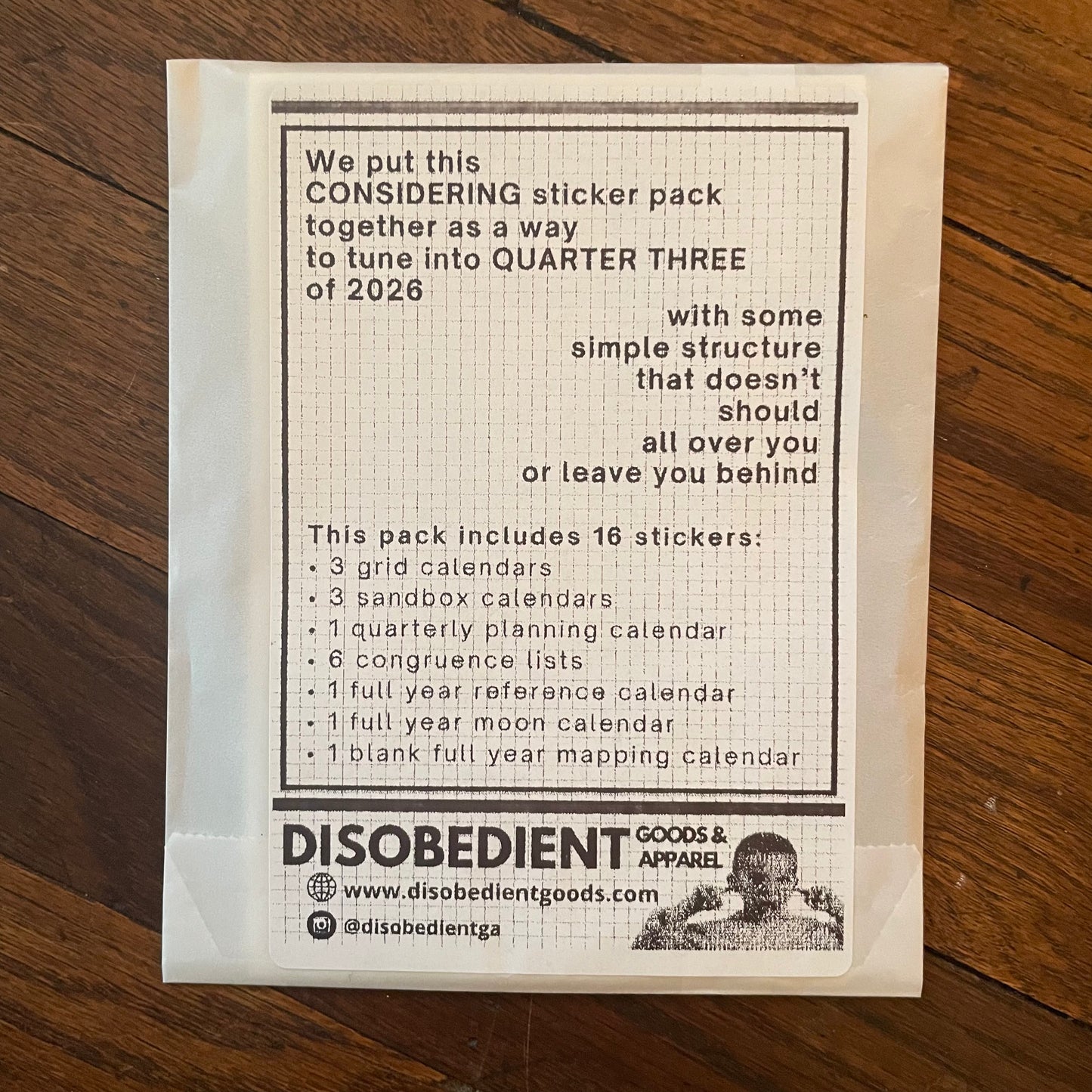 CONSIDERING 2026: Quarterly Mapping Stationery Sticker packs