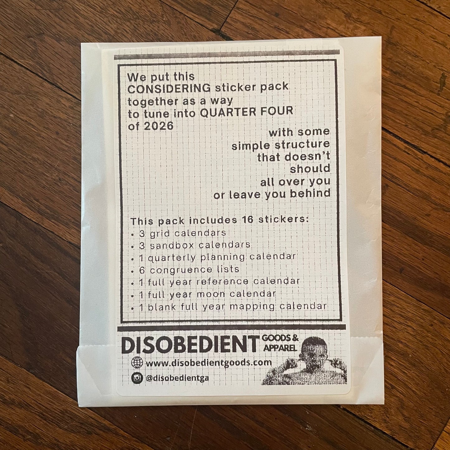 CONSIDERING 2026: Quarterly Mapping Stationery Sticker packs