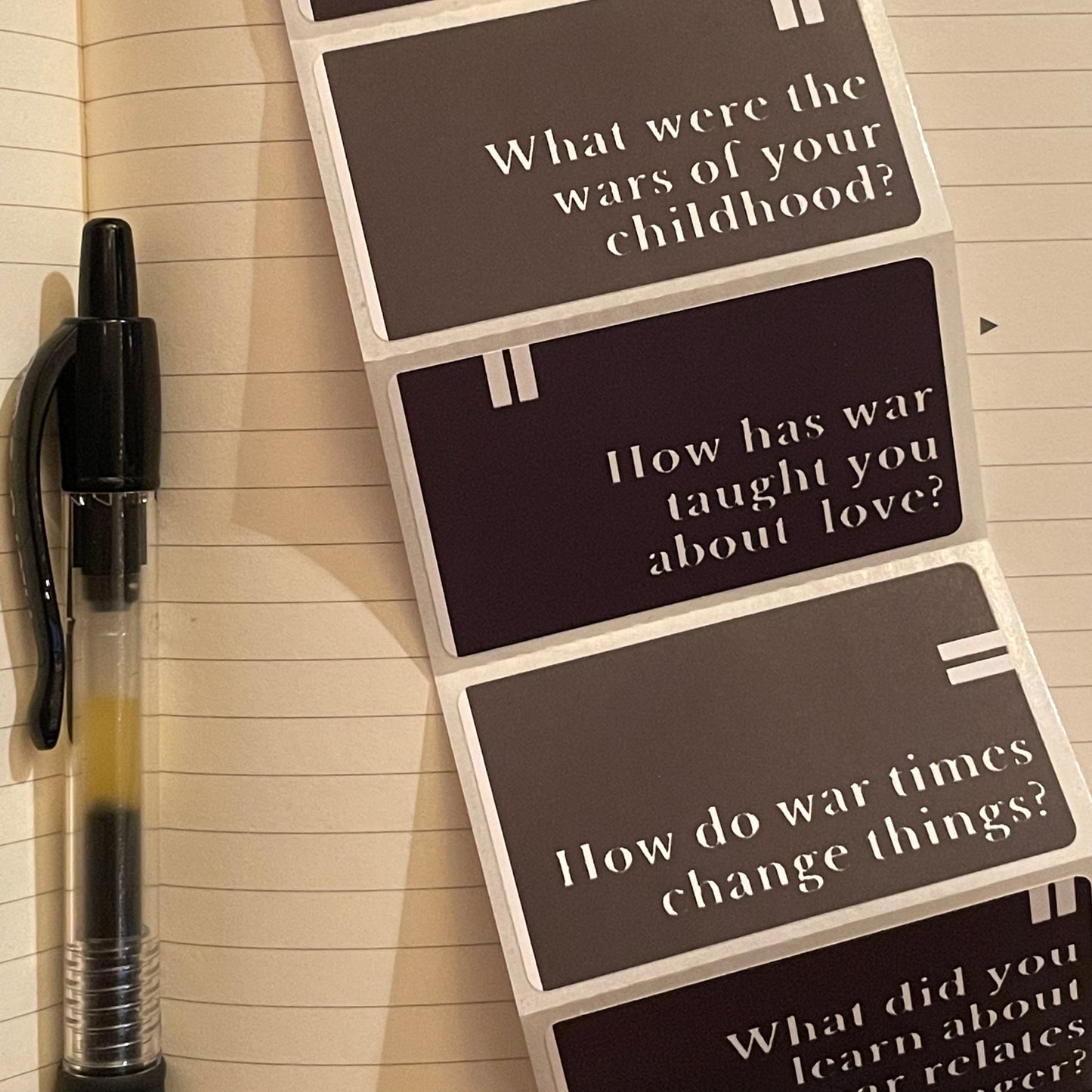 Questions for My Kid Self In War Times sticker pack