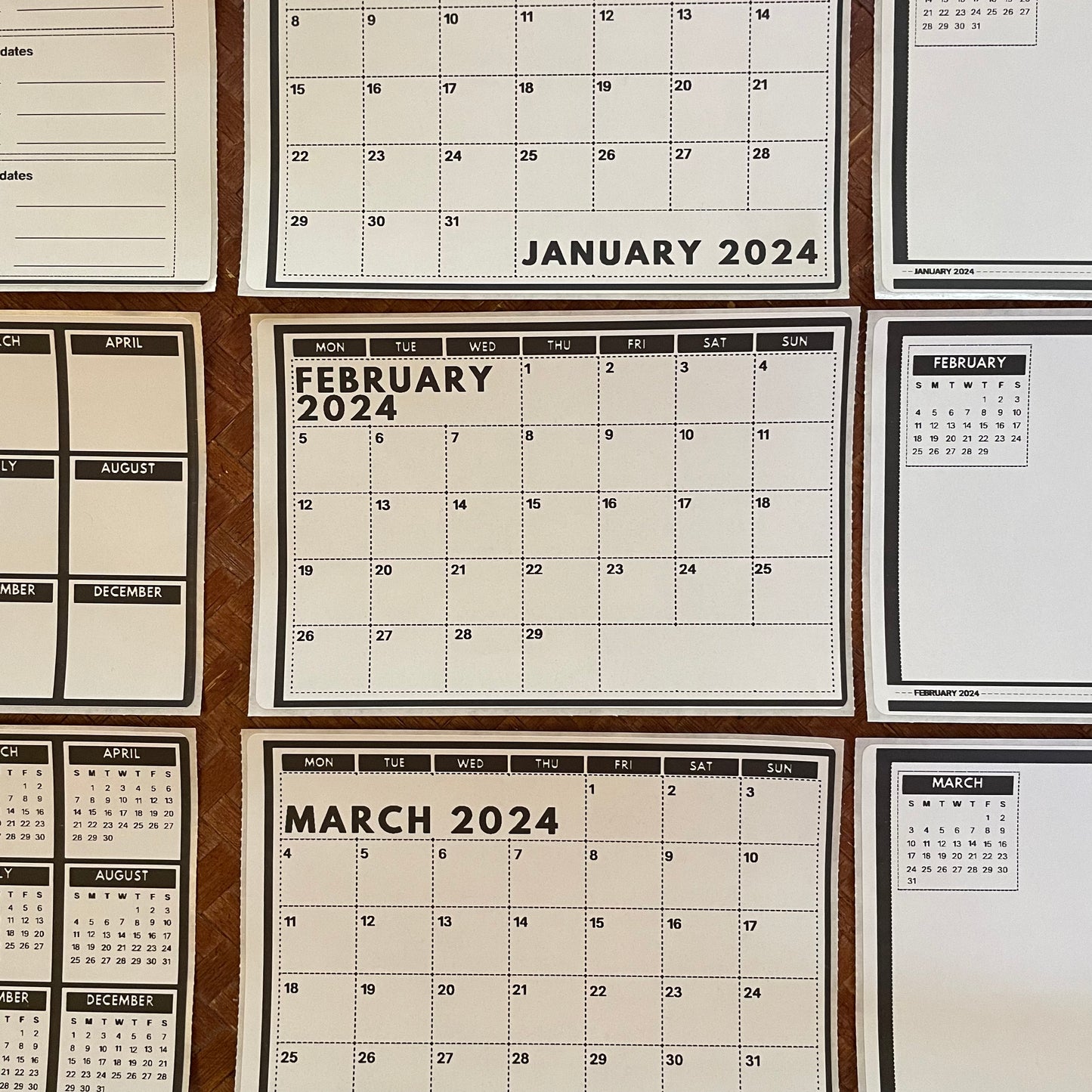 CONSIDERING 2024: Quarterly Mapping Stationery Sticker packs