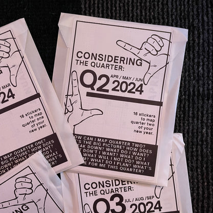 CONSIDERING 2024: Quarterly Mapping Stationery Sticker packs