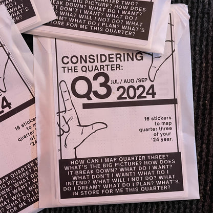 CONSIDERING 2024: Quarterly Mapping Stationery Sticker packs