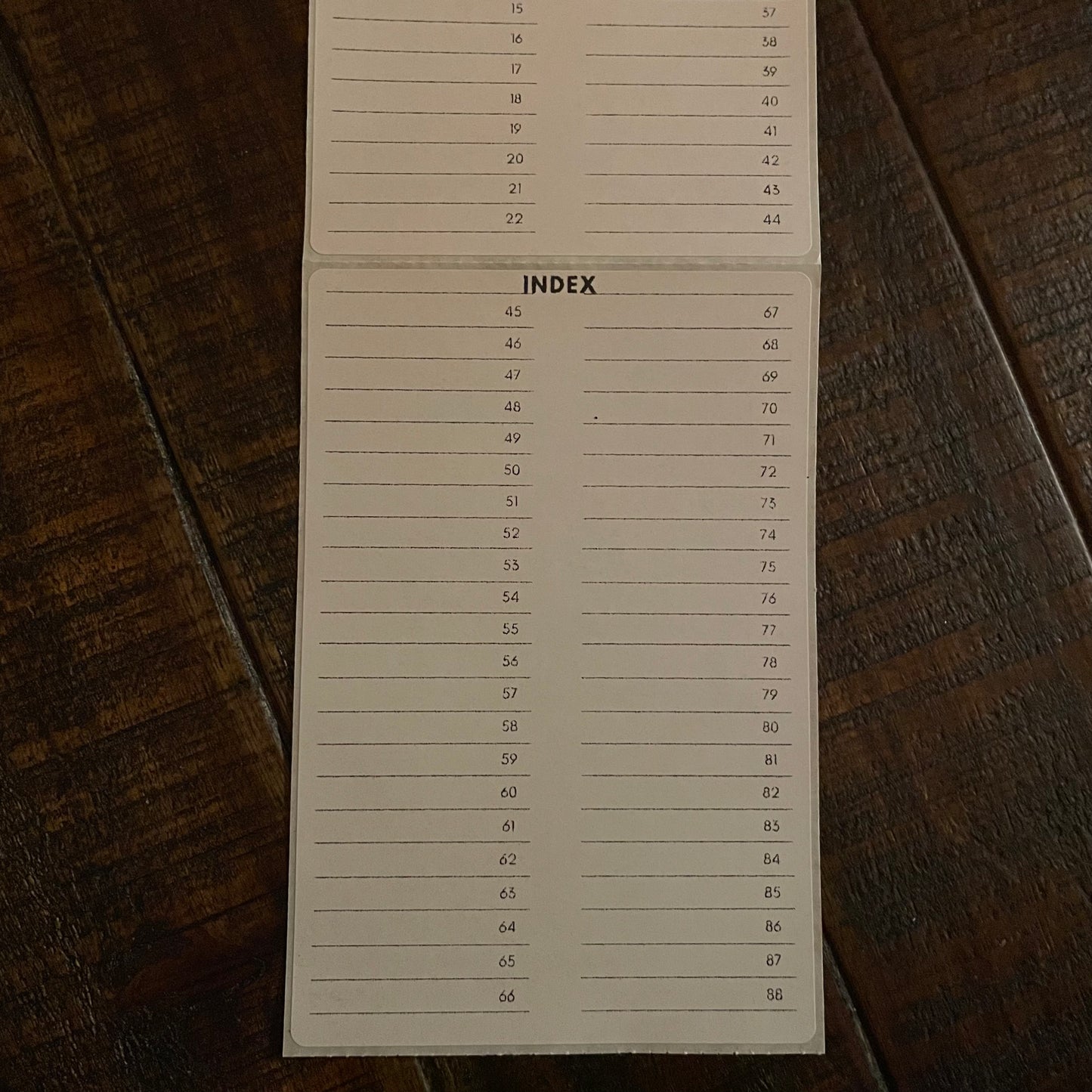 Index (up to 88 pages)