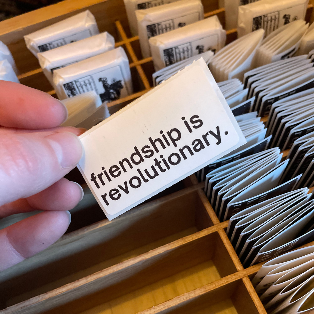 Friendship is revolutionary stickers