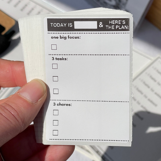 MINI daily list sticker (1 focus, 3 tasks, 3 chores)