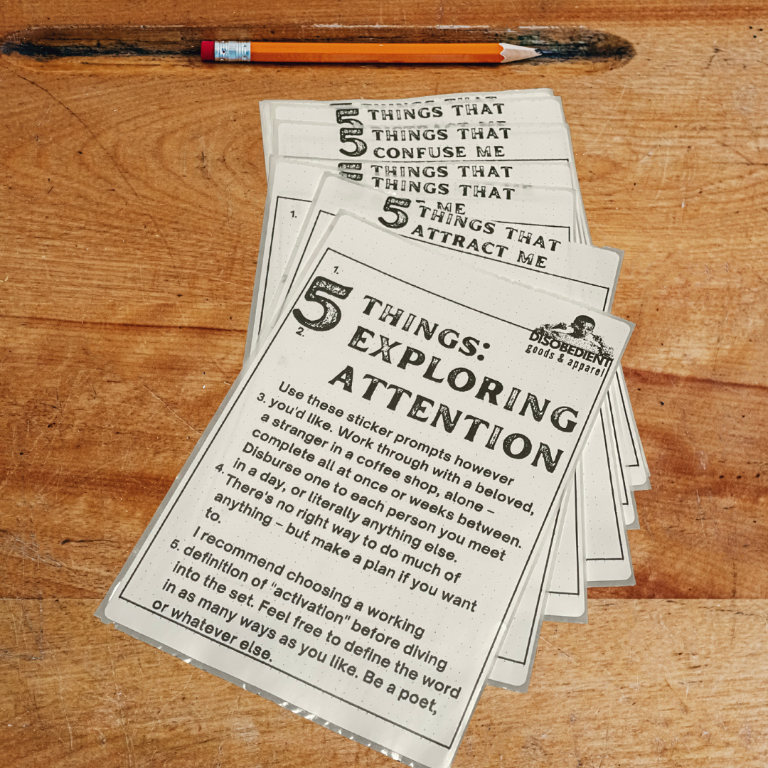 5 Things: Exploring Attention sticker pack