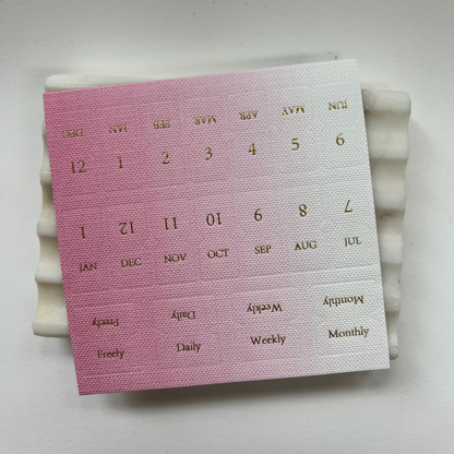 Calendar Linen Tab stickers