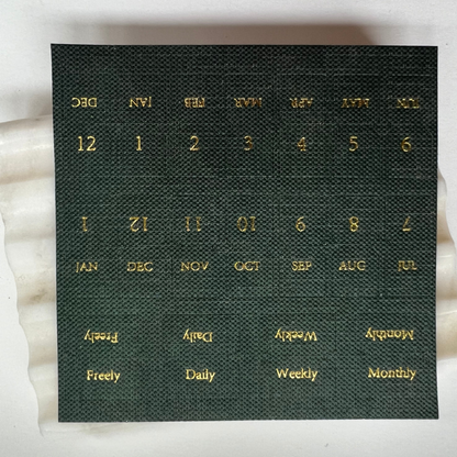 Calendar Linen Tab stickers