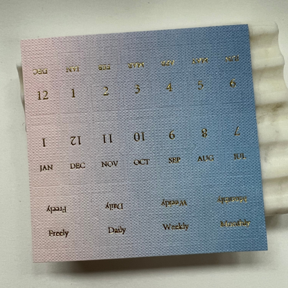 Calendar Linen Tab stickers