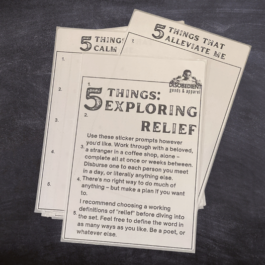 5 Things: Exploring Relief sticker pack