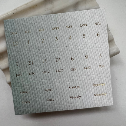 Calendar Linen Tab stickers