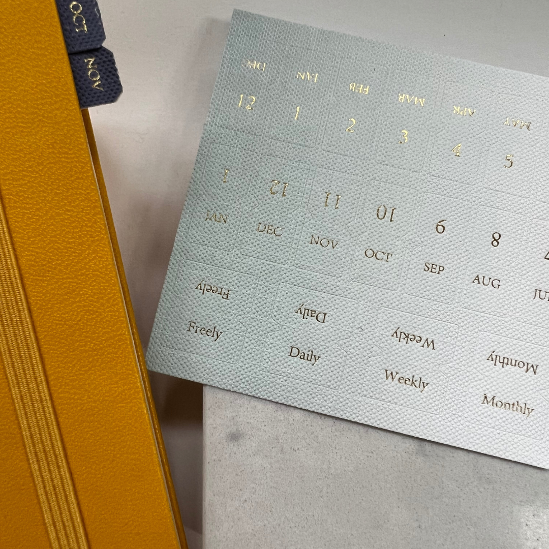 Calendar Linen Tab stickers