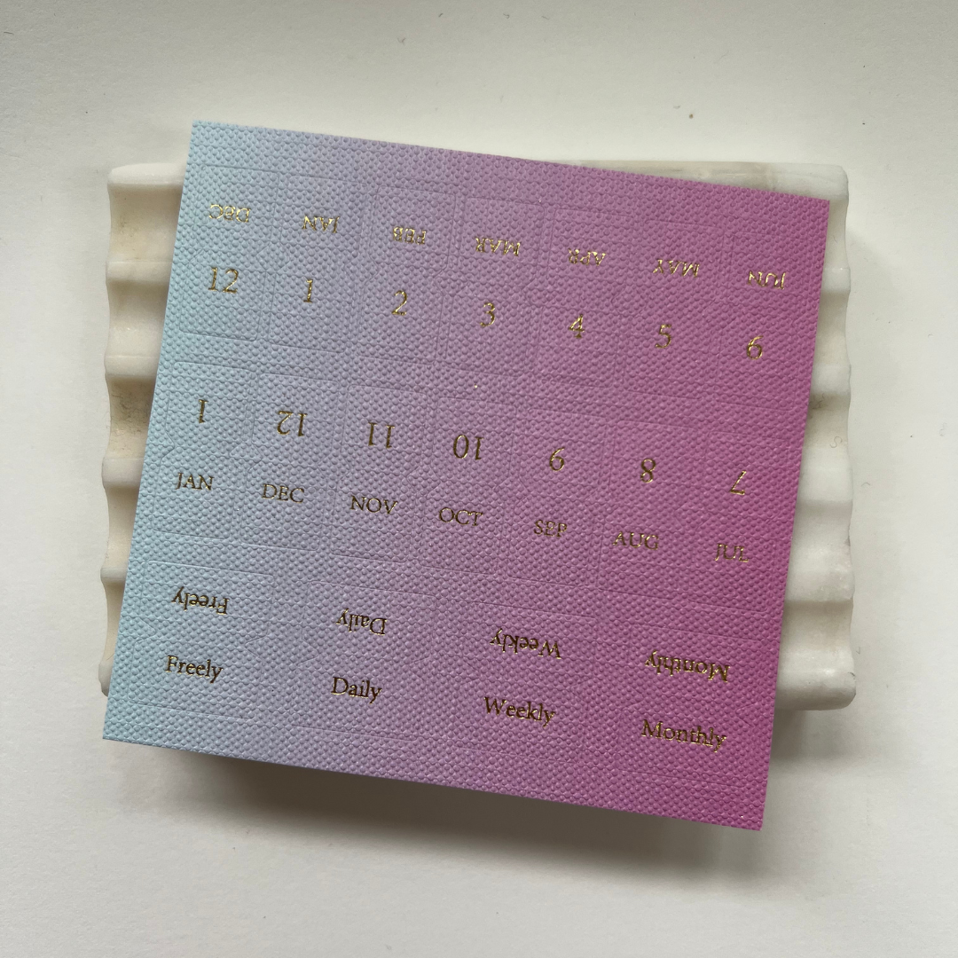 Calendar Linen Tab stickers