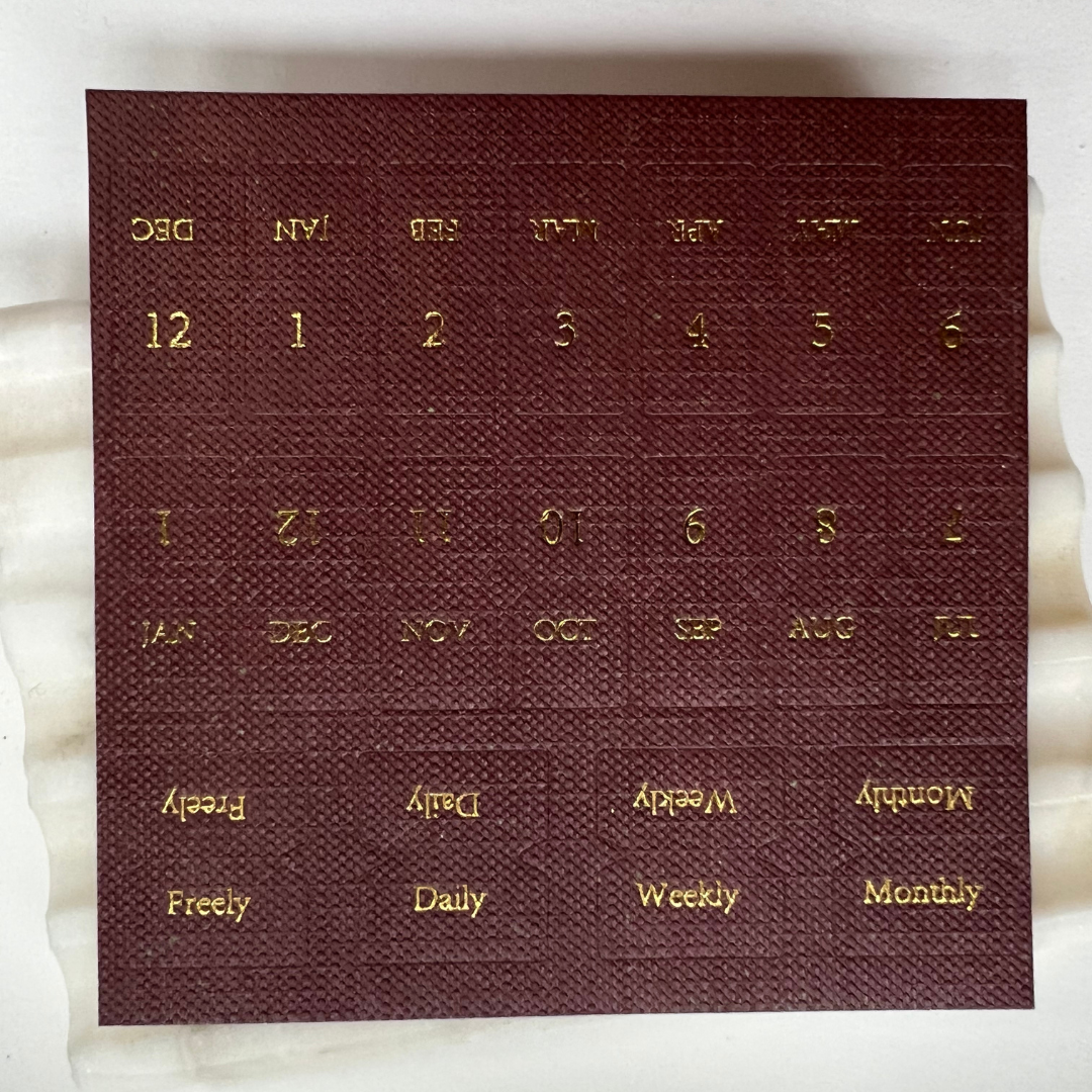 Calendar Linen Tab stickers