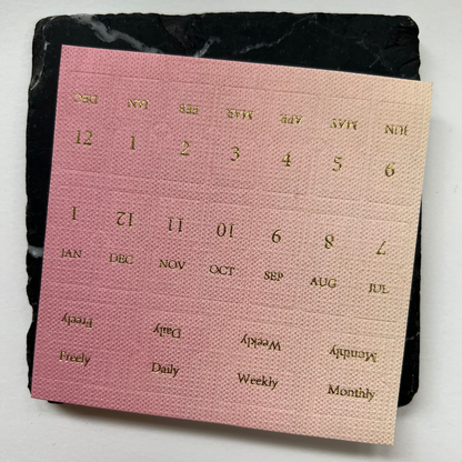 Calendar Linen Tab stickers