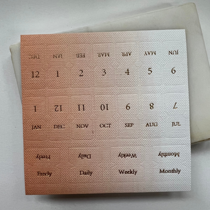 Calendar Linen Tab stickers