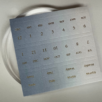 Calendar Linen Tab stickers