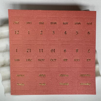 Calendar Linen Tab stickers